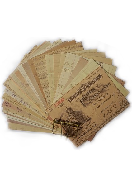 Vintage Dekoratif Kağıtlar 30'lu Set
