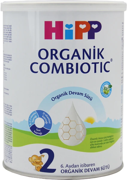 2 Organik Combiotic Bebek Sütü 6.Ay 350 gr