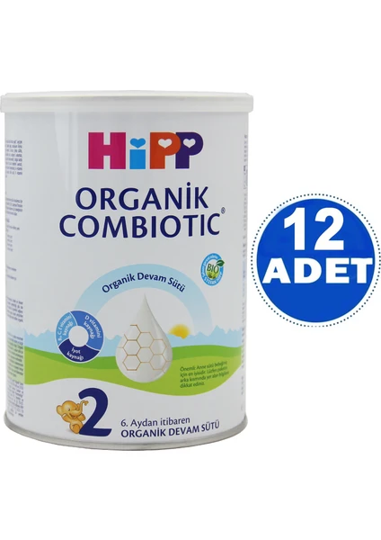 2 Organik Combiotic Devam Sütü 350 gr 12 Adet