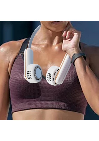 Taşınabilir Boyun Hafif Giyilebilir Ayarlanabilir Hızlar Soğutma Kamp Spor Seyahat Jog, Beyaz Için Kişisel Fan (Yurt Dışından) fiyatları