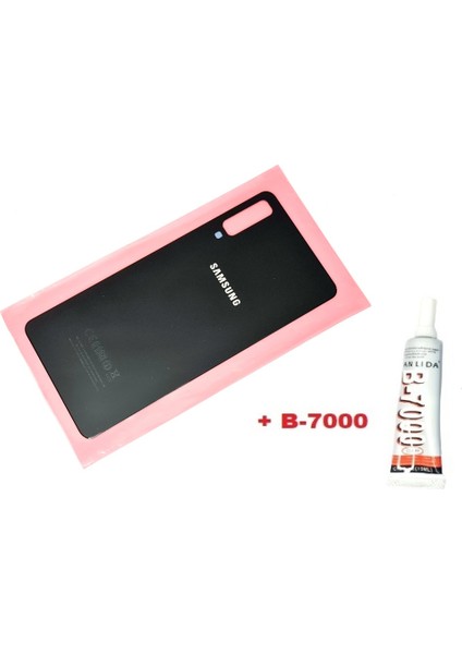 Samsung Galaxy A7 A750 Arka Pil Batarya Kapağı (CAM+B-7000) Siyah