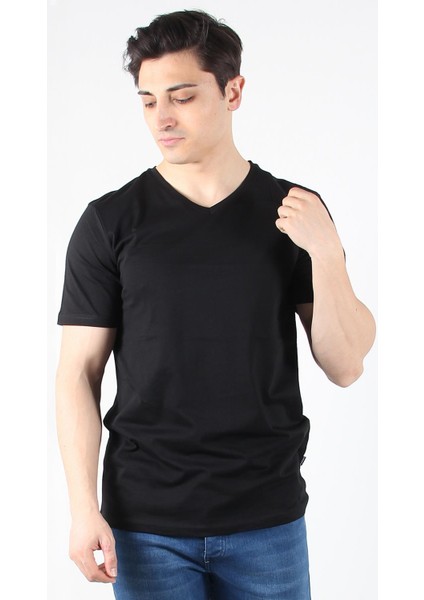 2021 V Yaka Basic Süprem Regular Fit T-Shirt