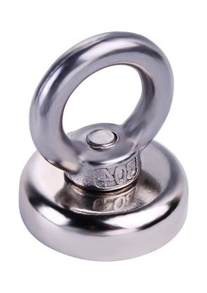 Magnet Fishing 25 mm Çap, Yüksek Taşıma Gücü, Halkalı Askılı Neodyum Mıknatıs - Deniz Mıknatısı
