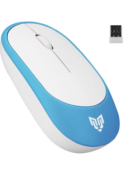 W314 2.4 Ghz Wireless 3 Tuşlu Sessiz Ofis Mouse Mavi