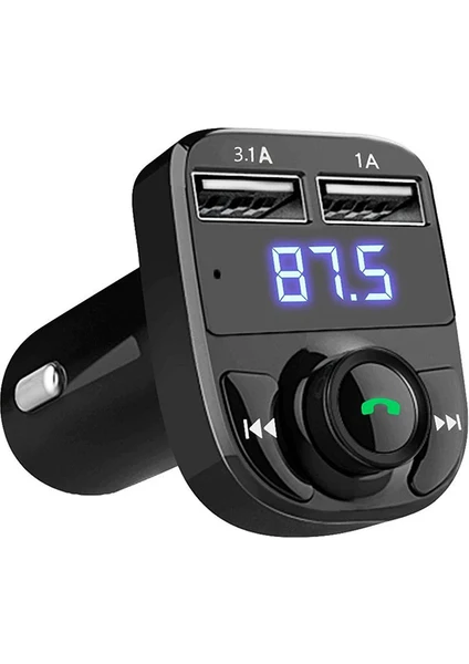 Tüm Telefonlara ve Araçlara Uyumlu Çakmaklık Şarj Cihazı Fm Transmitter Bluetooth Araç Kiti Araba Müzik Mp3 Çalar