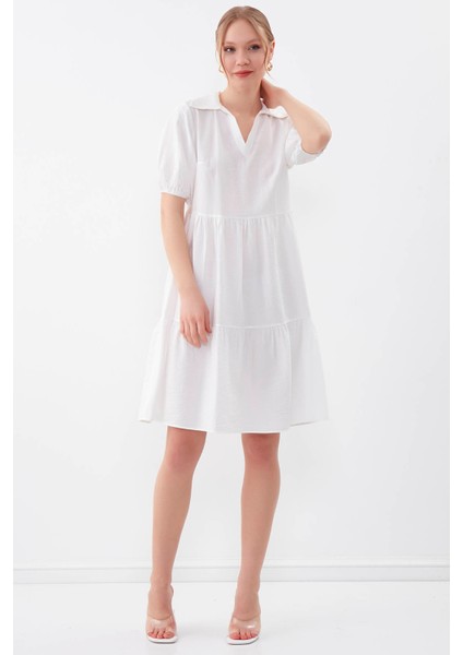 Yakalı Balon Kol Babydoll Elbise10 modelleri