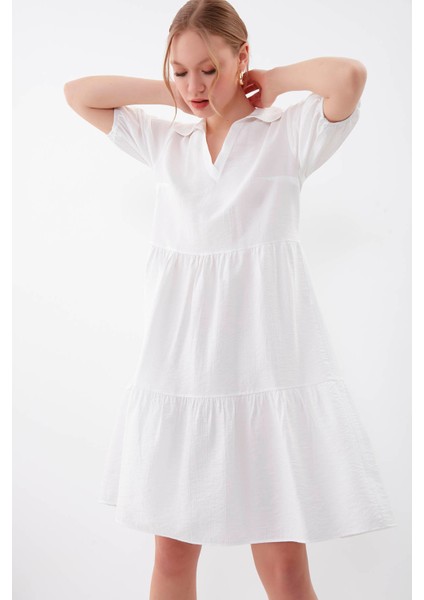 Yakalı Balon Kol Babydoll Elbise10 fırsatları