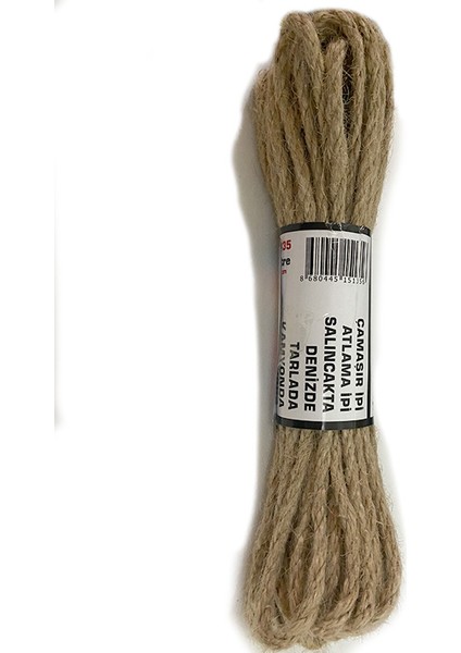 5 mm 10 Metre Jüt Halat Ip Dekoratif Hasır Ip Kendir Halat