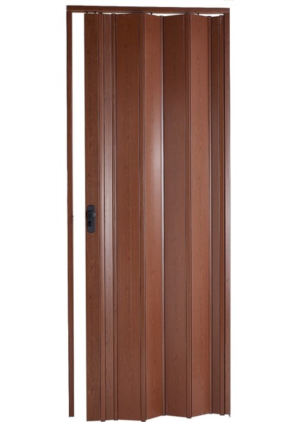 Akordiyon Kapı 102x205 cm Camsız Ceviz 12Mm Katlanır Akordeon PVC