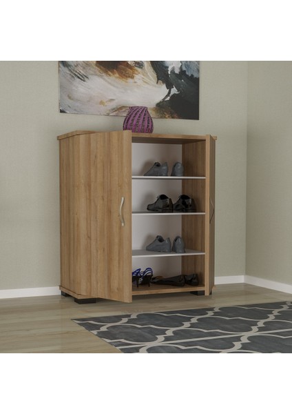 2 Kapaklı 4 Raflı Ayakkabılık