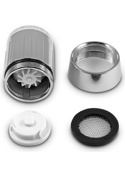 LED Sıcaklığa Duyarlı 3 Renkli Işıklı Duş Başlığı - Gümüş (Yurt Dışından) indirimleri