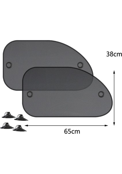 Hainan Shenda 2 Adet Araba Güneşliği - Siyah (Yurt Dışından)