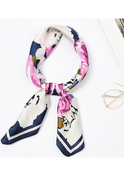 Ipek Kare Eşarp - Mavi (Yurt Dışından)