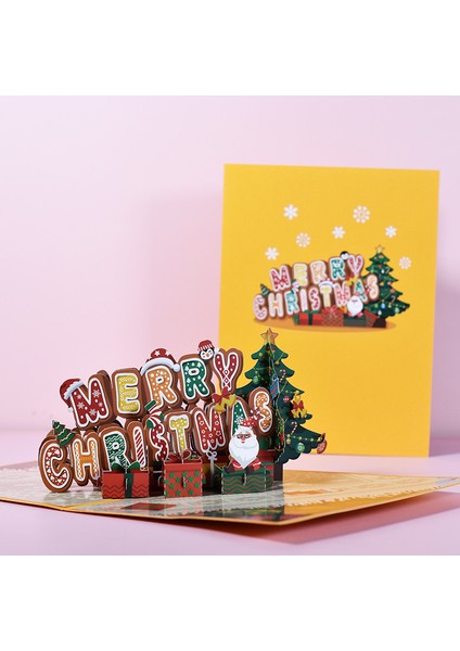 2 Adet 3D Üç Boyutlu Tebrik Kartları Tatil Tebrik El Yapımı Kartlar (Yurt Dışından)