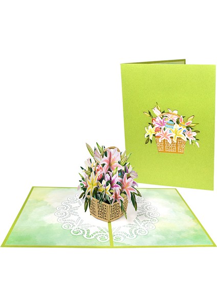 2 Adet 3D Pop-Up Cards Doğum Günü Kartı Yıldönüm Gifts Postkartı (Yurt Dışından)