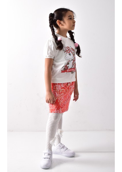 Kız Çocuk Baskılı T-Shirt-Etek Takımı fiyatları