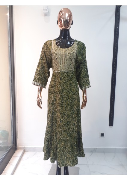 Aashivs Collection Kadın Pamuk Hint Elbisesi