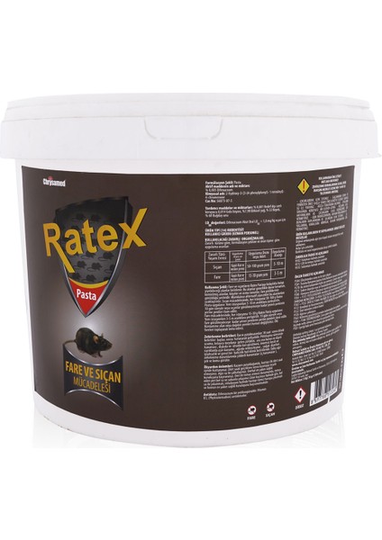 Ratex Pasta Fareler ve Sıçanlar İçin 5 kg.