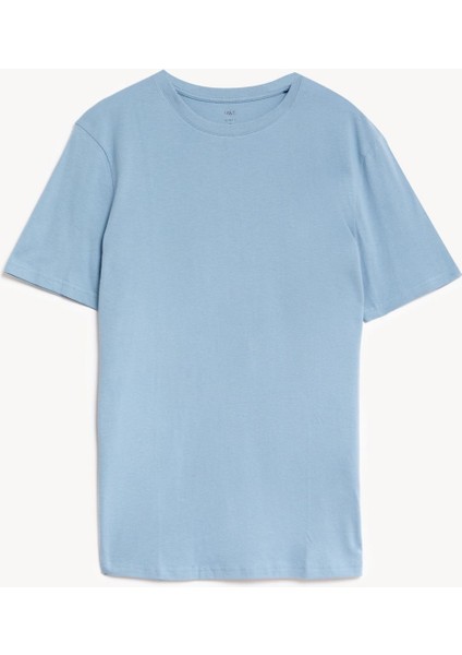 Saf Pamuklu Kısa Kollu T-Shirt fırsatları