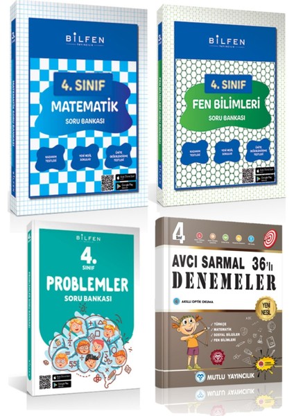 4 4. Sınıf Matematik Fen Bilimleri Problemler Mutlu 4. Sınıf Sarmal Denemeler Soru Set 2023