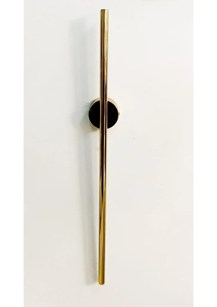 Modern Dekoratif LED Duvar Aplik Uzun Çubuk LED Tekli 80 cm Gold Kasa Gün Işığı