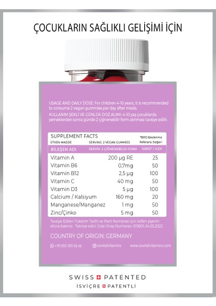 Kids Vitamin 60 Gummies fiyatları
