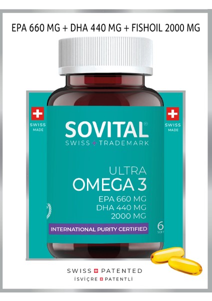 Ultra Omega 3 Epa 660 / Dha 440 Mg 60 Adet Softgel