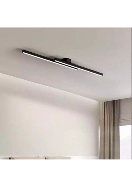 Mikro Aydınlatma Modern Tavan Koridor Aydınlatması Çubuk LED Siyah Günışığı Lineer Avize Armatür Ikili fiyatları