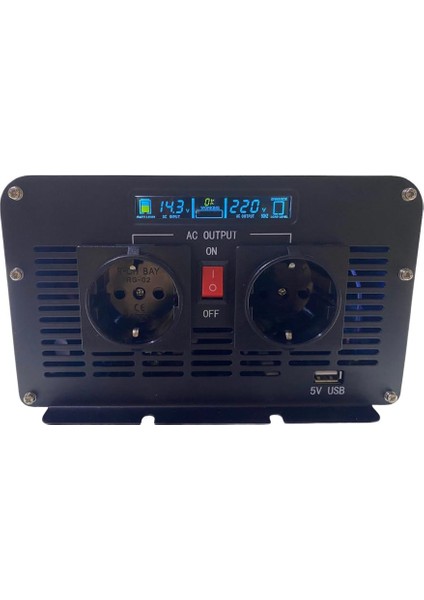 12 V Volt 1.5 Kw 1500 W Watt Tam Saf Sinüs Solar Inverter Invertör 220 Çevirici Dönüştürücü PWR-1500