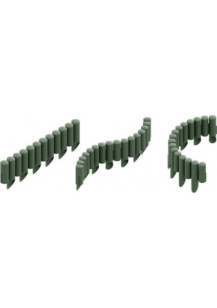 Yeşil Plastik Çim Bordürü 2.3 Metre Çim Ayırıcı Yeşil