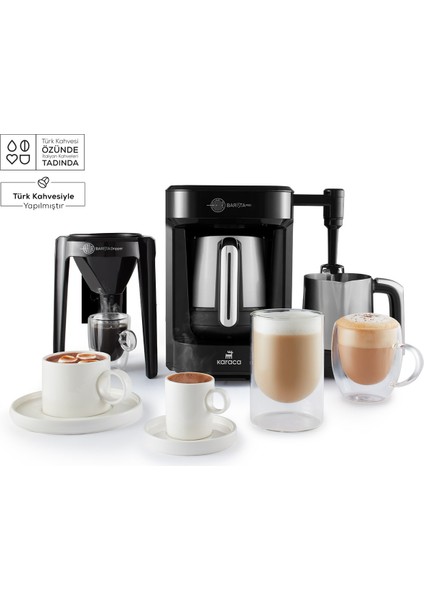 Hatır Barista Pro Konuşan Cappuccino ve Türk Kahve Makinesi Rosegold