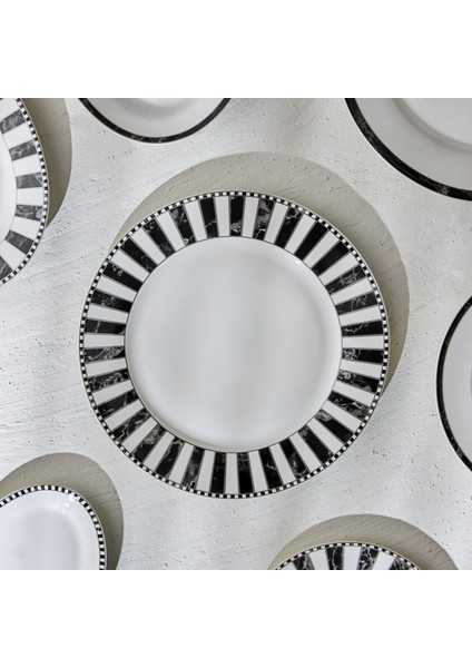 Damalı Porselen Servis Tabağı 27 cm