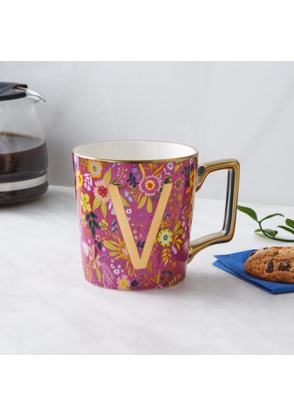 Flower V Harfli Kupa 350 ml