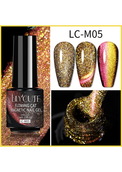 Lilycute Lily'cute 7ml Flowing Cat Magnetic Uv Nail Gel Kedi Gözü Kalıcı Oje