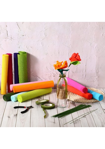 İtalyan Krapon Kağıdı No:369 - Zümrüt Yeşili - Emerald Green 90 gr. 50*150 cm