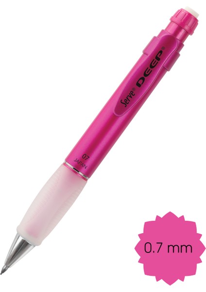 Deep Mekanik Uçlu Kalem 0.7 mm Metalik Pembe