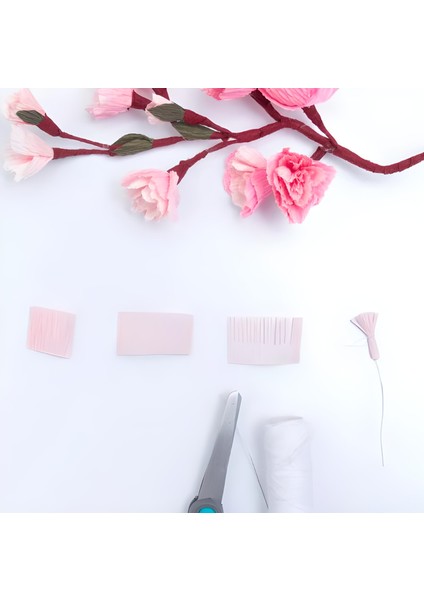 İtalyan Krapon Kağıdı No:361 - Pudra Pembe - Powder Pink 90 gr. 50X150 cm