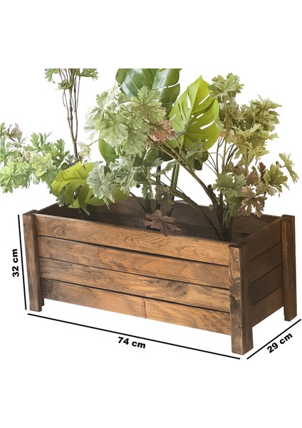 Saksı Ahşap Saksılık Büyük Boy Saksı Stand Çiçeklik 2005