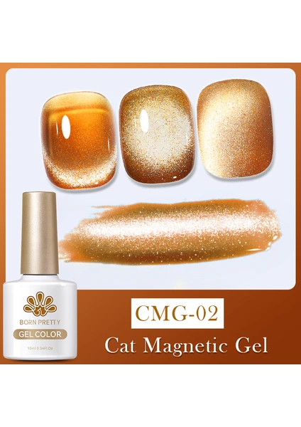 Born Pretty Amber Cat Magnetic Gel (Amber Kedi Gözü Manyetik ) 10ML Uv Kalıcı Oje