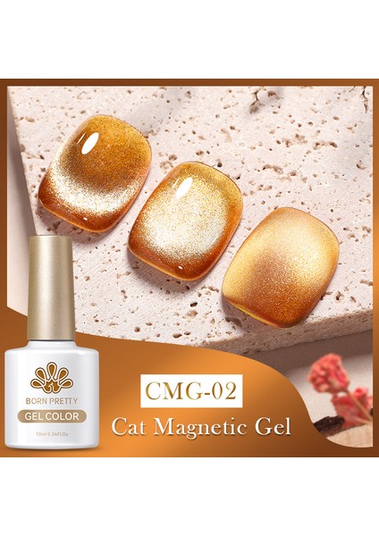 Born Pretty Amber Cat Magnetic Gel (Amber Kedi Gözü Manyetik ) 10ML Uv Kalıcı Oje