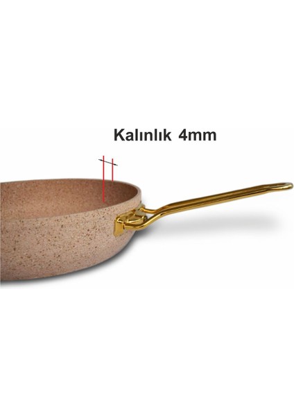 Gold Granit Tava ve Karnıyarık Tencere Seti 28 cm