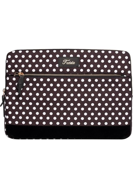 13-14 inch black Polka Dot Macbook- Laptop Çantası