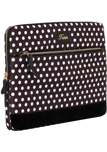 13-14 inch black Polka Dot Macbook- Laptop Çantası