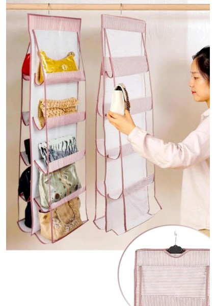 10 Cepli Dolap Içi Çanta ve Ayakkabı Düzenleyici Organizer Kolçantası Askısı Dolap Içi Organizer fiyatları