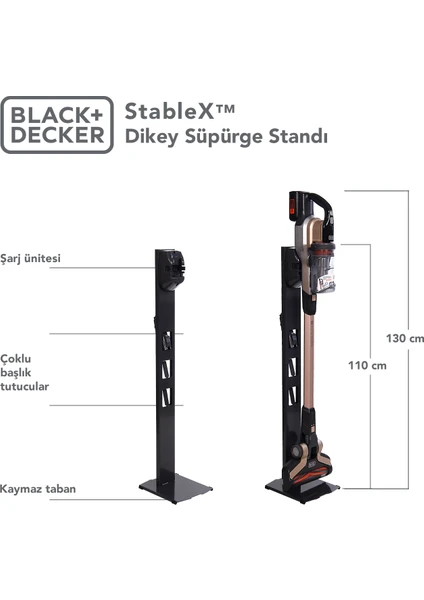 Black & Decker Stable x Dikey Süpürge Standı