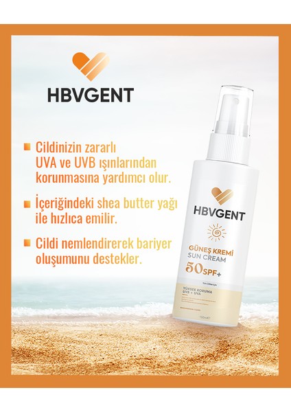 Güneş Kremi 50 Spf+ Yüksek Koruma Uvb+Uva