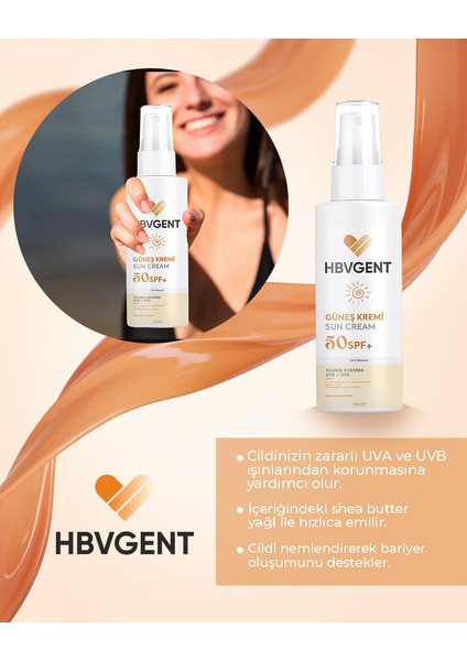 Güneş Kremi 50 Spf+ Yüksek Koruma Uvb+Uva
