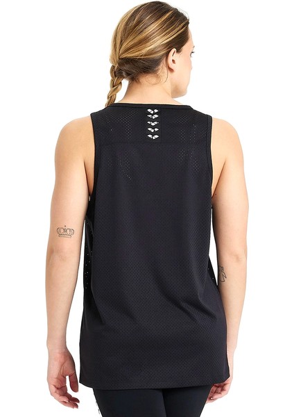 Icons Tank Top Mesh Kadın Siyah Günlük Stil Tişört 005107552