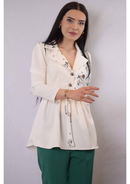 Ceket Model Bluz Ekru-Kahve fiyatları