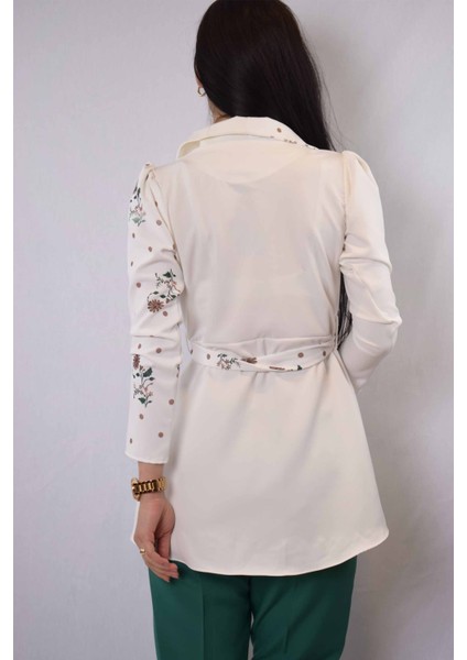 Ceket Model Bluz Ekru-Kahve modelleri